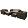 Modway Malibu 5 Piece Deep Seating Groups with Cushions