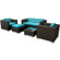 Modway Malibu 5 Piece Deep Seating Groups with Cushions