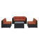 Modway Camfora 5 Piece Deep Seating Group with Cushions