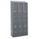 Hallowell ReadyBuilt II Three Wide Double Tier Locker in Hallowell Gray (Assembled)