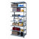 Hallowell Hi-Tech Shelving Medium-Duty Open Type Add-on Unit with 8 Shelves