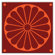 Oscar & Izzy Folksy Love Decorative Tile in Citrus Plate Burgundy-Orange