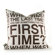 Inhabit First Time Pillow in White and Chocolate