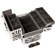 Just Case Zebra Pattern Professional Cosmetic Makeup Train Case with Brush Holder