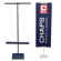 Pinquist Tool & Die 48" - 90" Vertical Adjustable Double-Sided Banner Stand