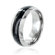 West Coast Jewelry Men's Titanium Carbon Fiber Inlay Domed Ring