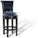 Legion Furniture Windsor Swivel Bar Stool in Distressed Ebony