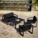 Home Loft Concept 4 Piece Lounge Seating Group with Cushions