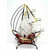 Womar Glass 7" Sail Carafe Set with 6 Shot Glasses