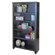 kathy ireland Home by Martin Furniture Tribeca Loft Black Office Collection 60" Bookcase in Distressed Painted Black