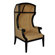 Noir Portero Fabric Balloon Chair