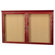 AARCO Enclosed Bulletin Board with Oak Frame and Crown Molding