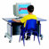 Jonti-Craft Rainbow Accents 42" W Computer Table