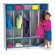Jonti-Craft Rainbow Accents Coat Locker w/Step - 5 Sections