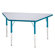 Jonti-Craft Rainbow Accents KYDZ Toddler Height Activity Table- Trapezoid (24" x 48")