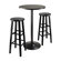 Winsome Obsidian 3 Piece Pub Table Set