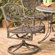 Home Styles Cast Aluminum Rocking Swivel Dining Arm Chair