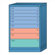 Lyon Workspace Products Counter High Standard Cabinet with 9 Drawers: 30" W x 28 1/4" D x 44 1/4" H