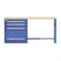 Lyon Workspace Products Modular Drawer Workstation with 4 Drawer Cabinet: 60" W x 28" D x 35 1/2"  H