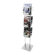 Buddy Products Magazine Displayer, 6 Pockets, 12"x12"x48", Silver