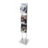 Buddy Products Magazine Displayer, 3 Pockets, 12"x12"x48", Silver