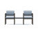 Lesro Lenox Two Chairs with Connecting Center Table