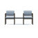 Lesro Lenox Two Chairs with Wood Frame