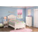 South Shore Summer Breeze 39" Twin Panel Bed in Distressed White Wash