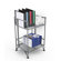 Convenience Concepts XTRA Storage 2 Tier Folding Shelf in Silver