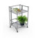 Convenience Concepts XTRA Storage 2 Tier Folding Shelf in Silver