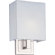 ET2 Edinburgh I  Wall Sconce with White Glass in Satin Nickel