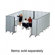 ScreenFlex Interlocking Mobile Partitions, 11 Panels, 20'5"x8'