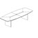 Mayline Group 10' Corsica Boat-Shaped Conference Table
