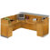 Mayline Group Napoli Reception Station with Return and Two B/B/F Pedestal