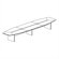 Mayline Group 18' Corsica Boat-Shaped Conference Table