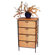 4D Concepts 4 Drawer Wicker Stand in Wicker and Metal