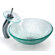 Kraus Broken Glass 16.5" Vessel Sink and Rivera Faucet