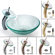 Kraus Broken Glass 16.5" Vessel Sink and Rivera Faucet