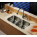 Kraus 32 inch Undermount Double Bowl Stainless Steel Kitchen Sink with Kitchen Faucet and Soap Dispenser