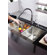 Kraus Farmhouse 36" 70/30 Double Bowl Kitchen Sink with Faucet and Soap Dispenser