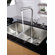 Kraus 33" Undermount 50/50 Double Bowl Kitchen Sink with 13.4" Faucet and Soap Dispenser