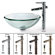 Kraus Clear 19mm thick Glass Vessel Sink and Bamboo Faucet