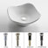 Kraus White Tulip Ceramic Sink with Pop Up Drain Chrome