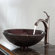 Kraus Callisto Glass Vessel Sink and Riviera Faucet