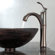 Kraus Copper Illusion Glass Vessel Sink and Riviera Faucet