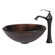 Kraus Copper Illusion Glass Vessel Sink and Ventus Faucet