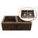 Houzer Hammerwerks Kuchen Farmhouse Double Bowl Sink in Copper