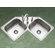 Houzer Legend Topmount Corner Bowl Kitchen Sink in Satin