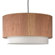 Lights Up! Woody Drum Pendant Lamp with Round Canopy in Brushed Nickel