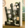 Hokku Designs Lotta Modern Bookcase / Display Cabinet in Red Cocoa Brown